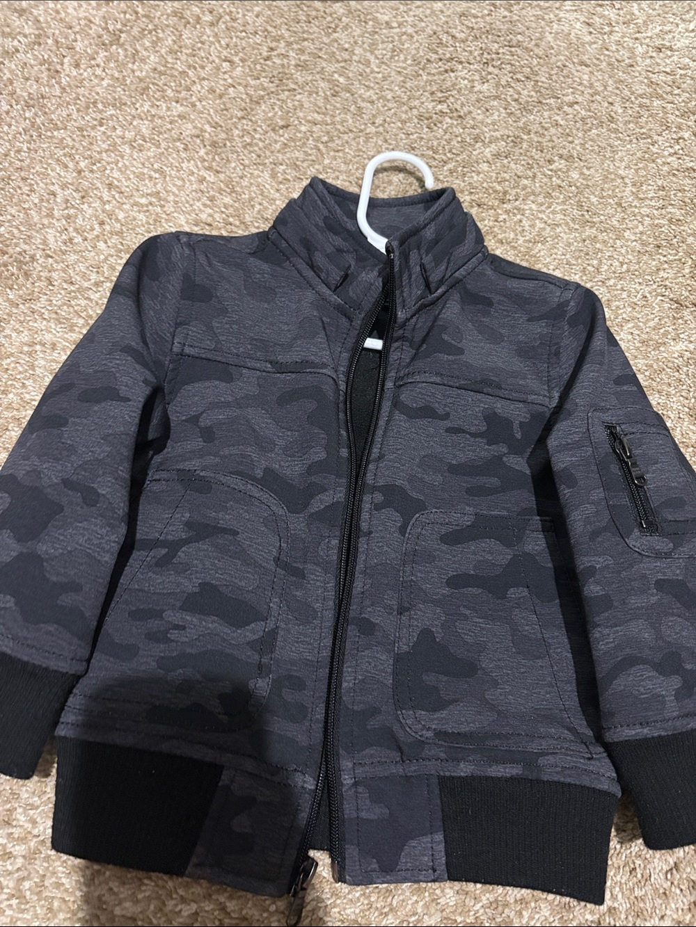 Urban Republic Black & Gray Camo Zip Jacket